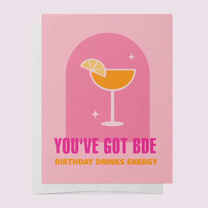 Birthday Drinks Energy Greeting Card