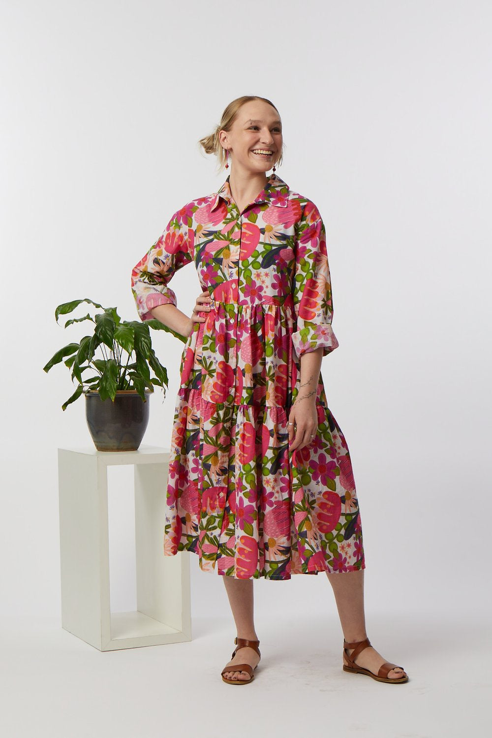 Pippa Dress - Bush Walk Print
