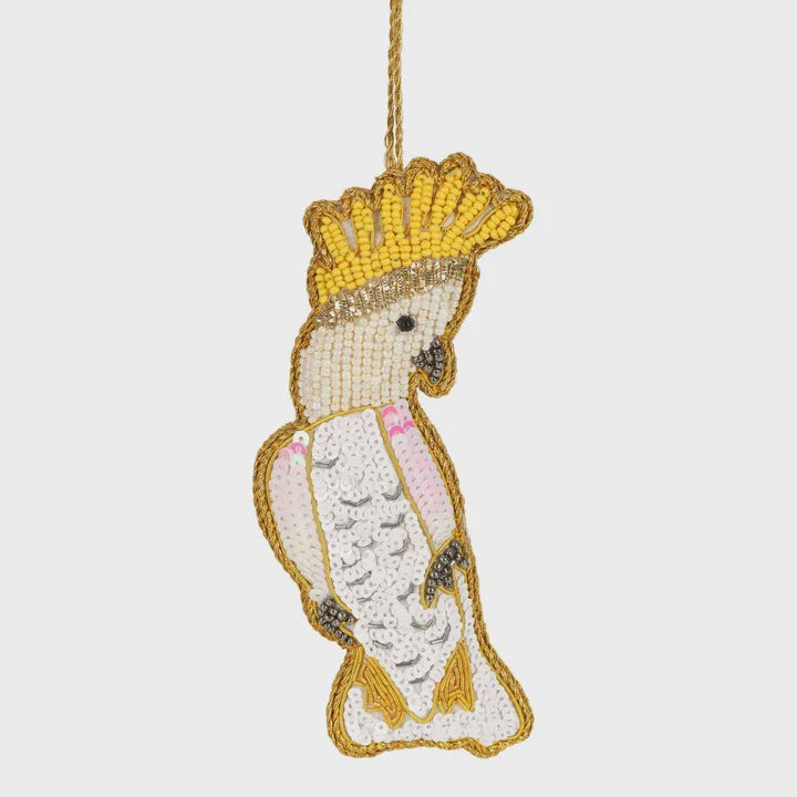 Yellow Crested Cockatoo Tree Decoration