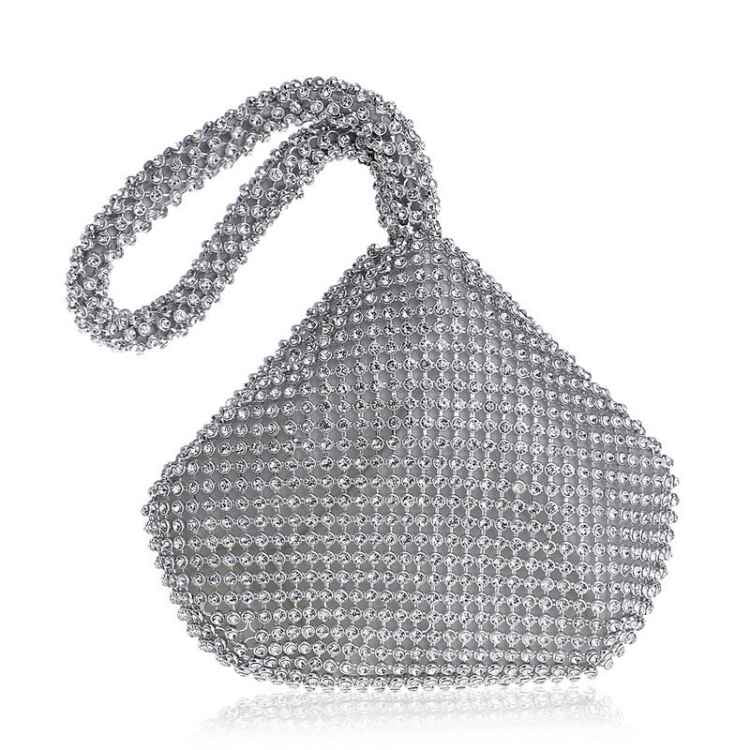 Crystal Evening Pouch - Silver