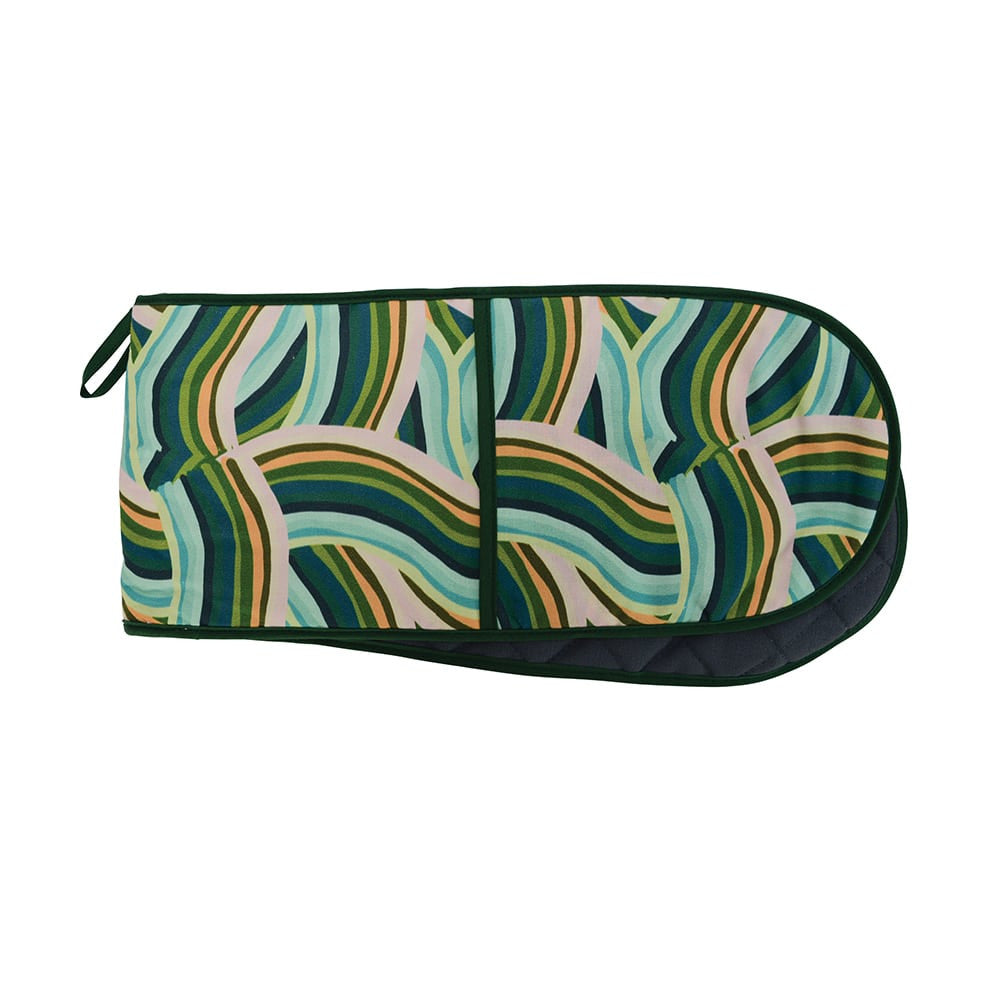 Curved Lines Double Oven Mitt