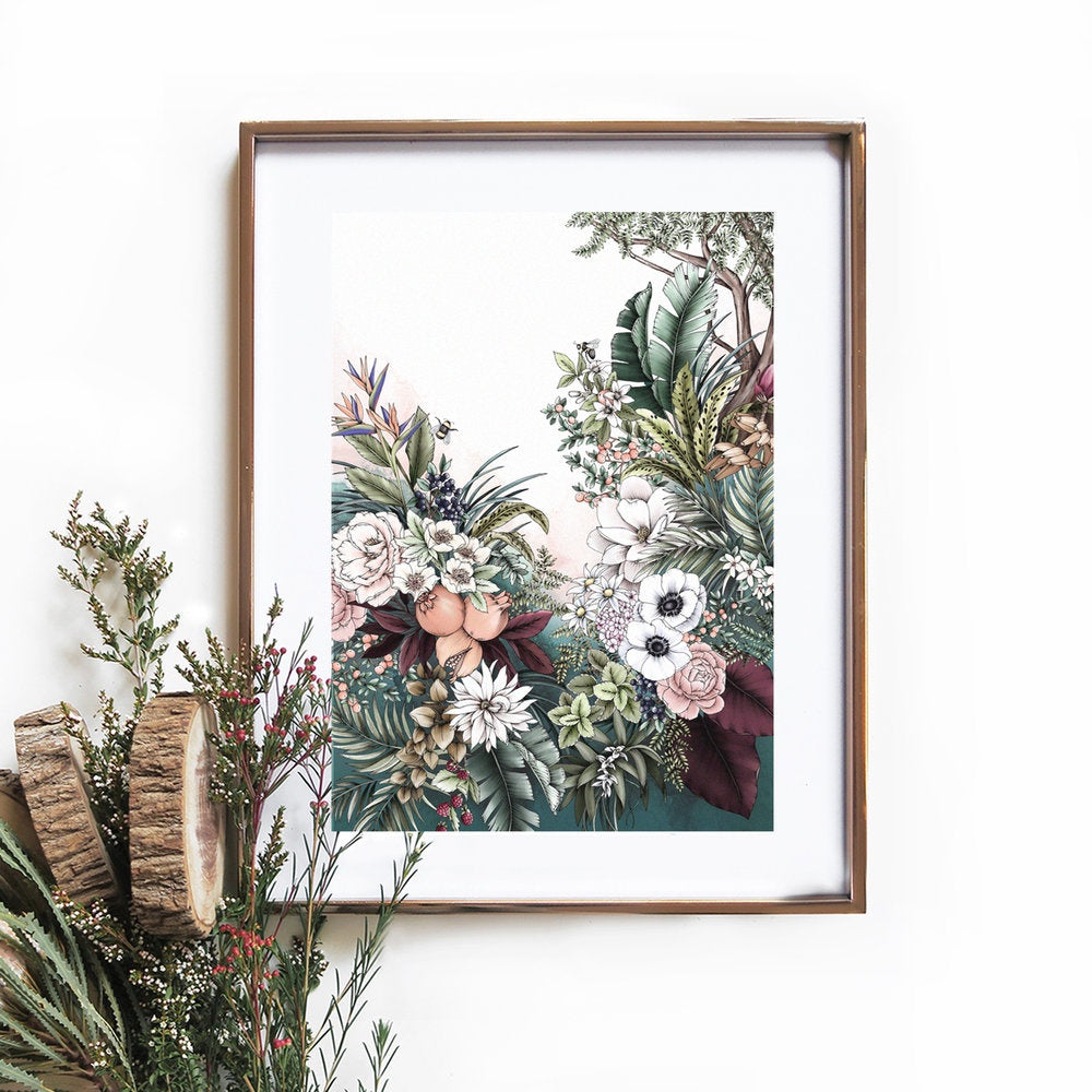 Enchanted Garden Art Print A4