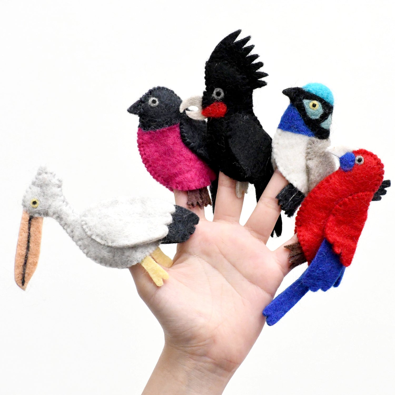 Finger Puppet Set - Australian Colourful Birds