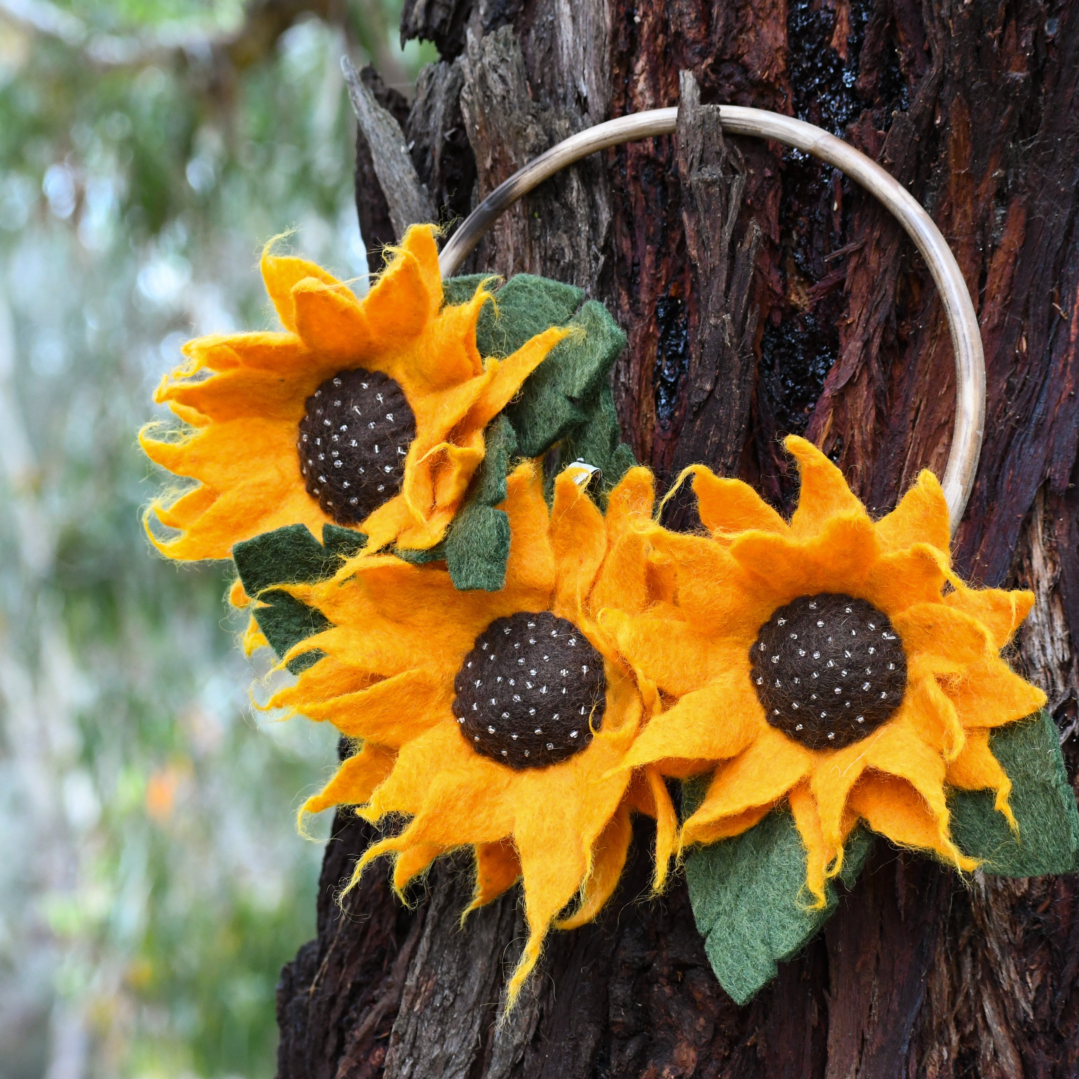 Felt Sunflower Wreath