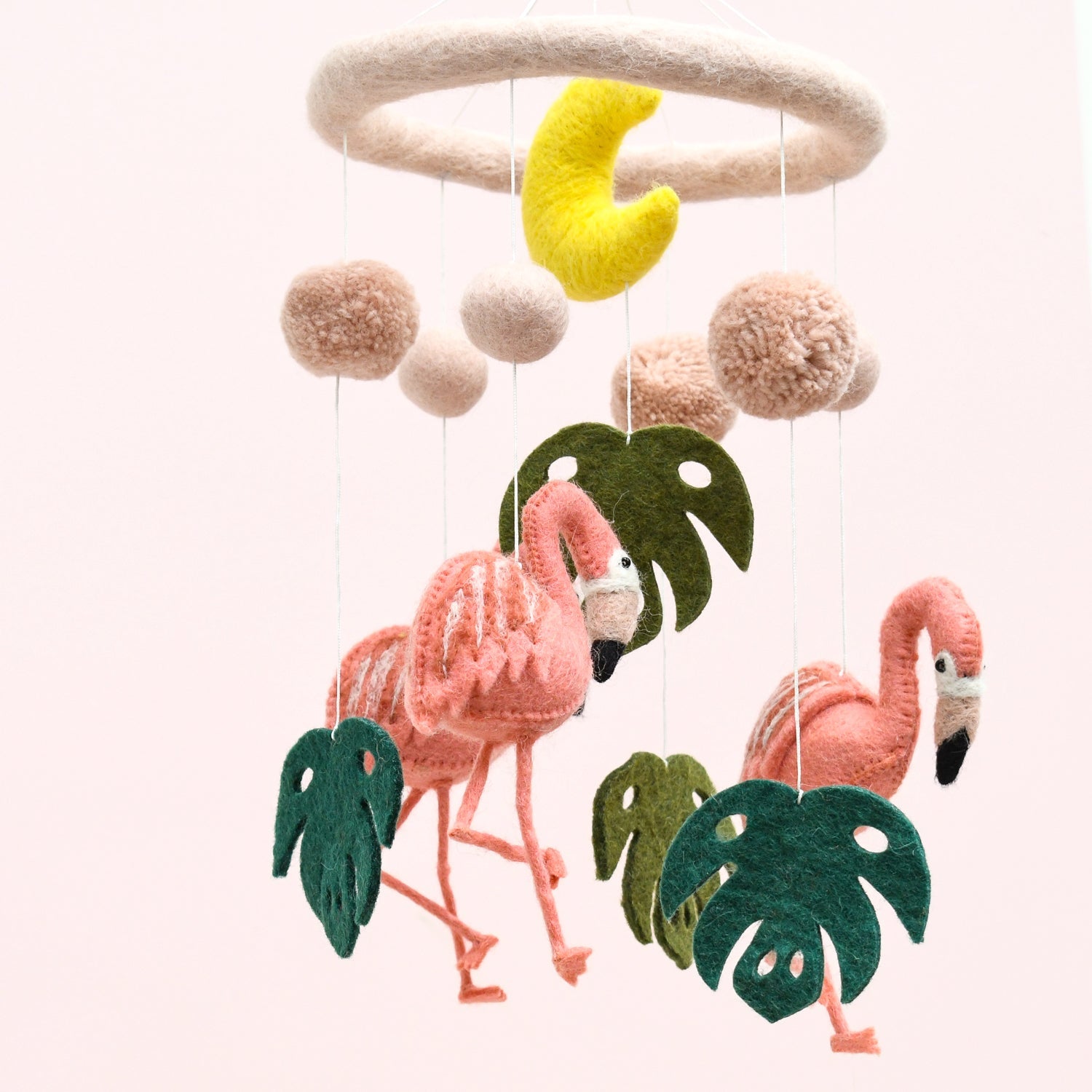 Nursery Cot Mobile - Flamingo Tiki