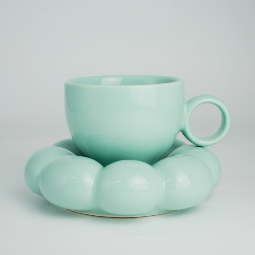 Lottie Mug &amp; Saucer Set - Blue