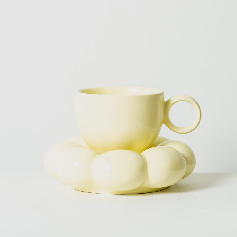 Lottie Mug &amp; Saucer Set - Yellow