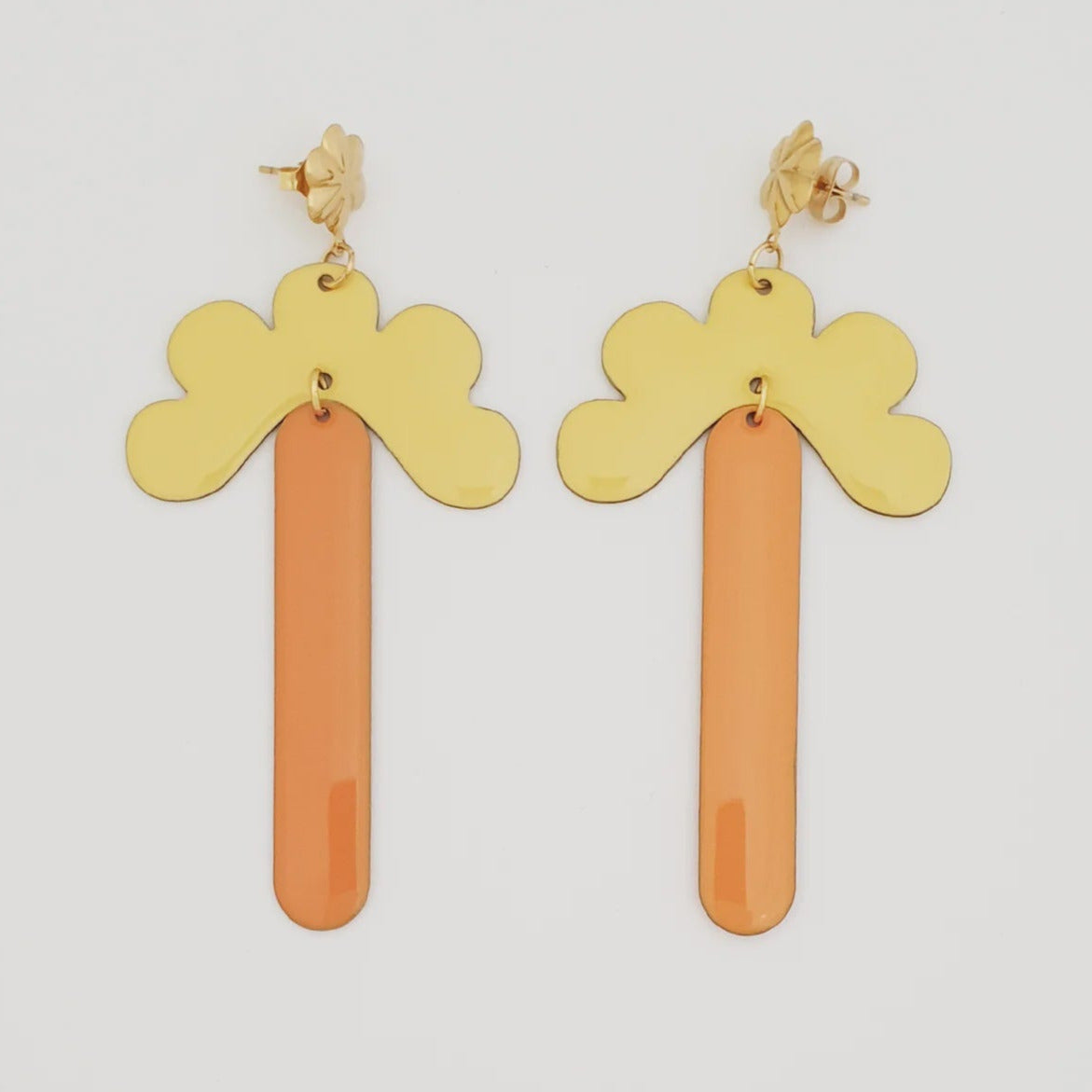 Middle Child Meadow Earrings - Yellow &amp; Pumpkin