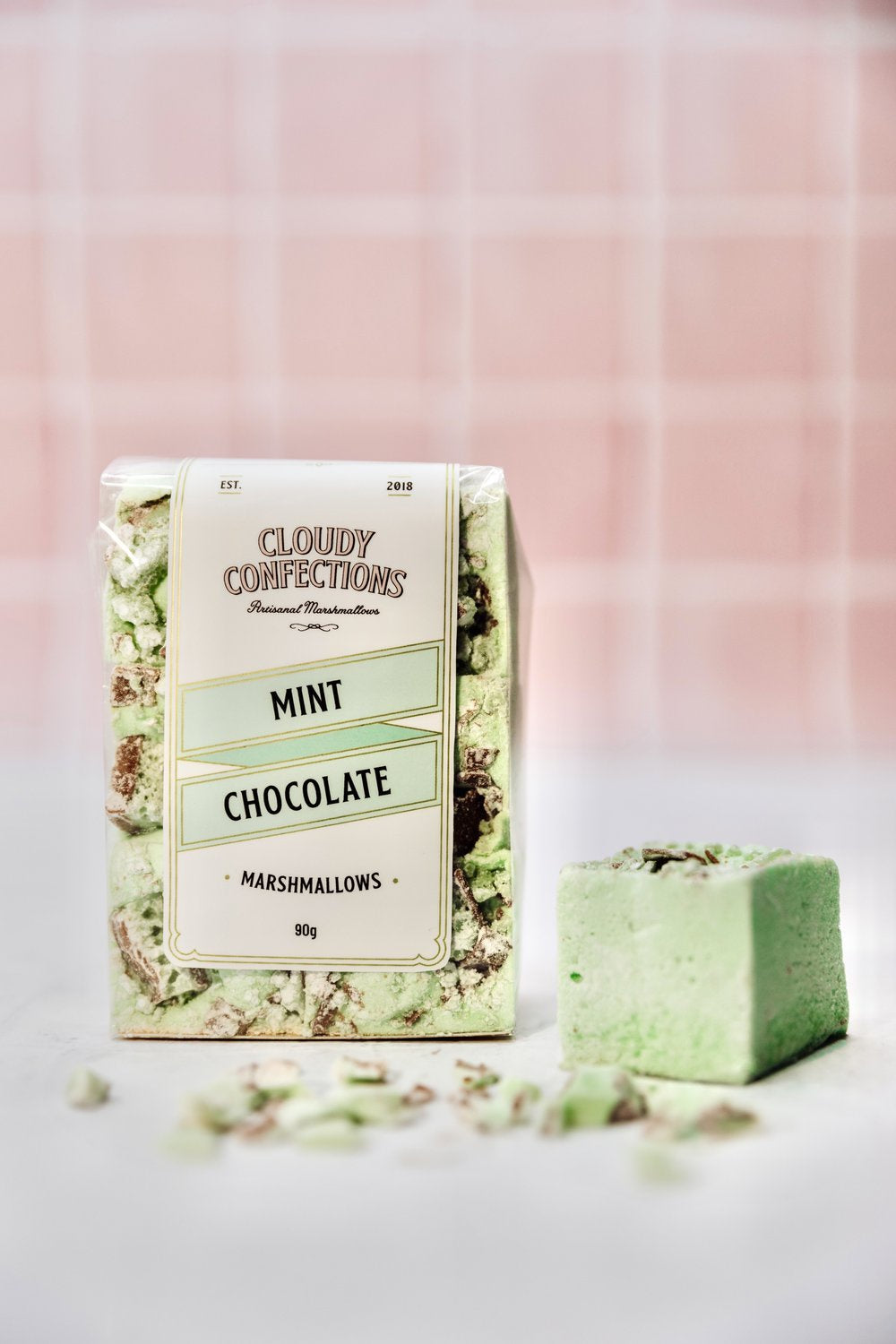 Cloudy Confections Mint Chocolate Marshmallows