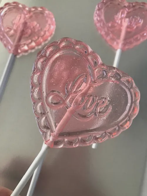 Lacy Love Heart Lollipop - Musk