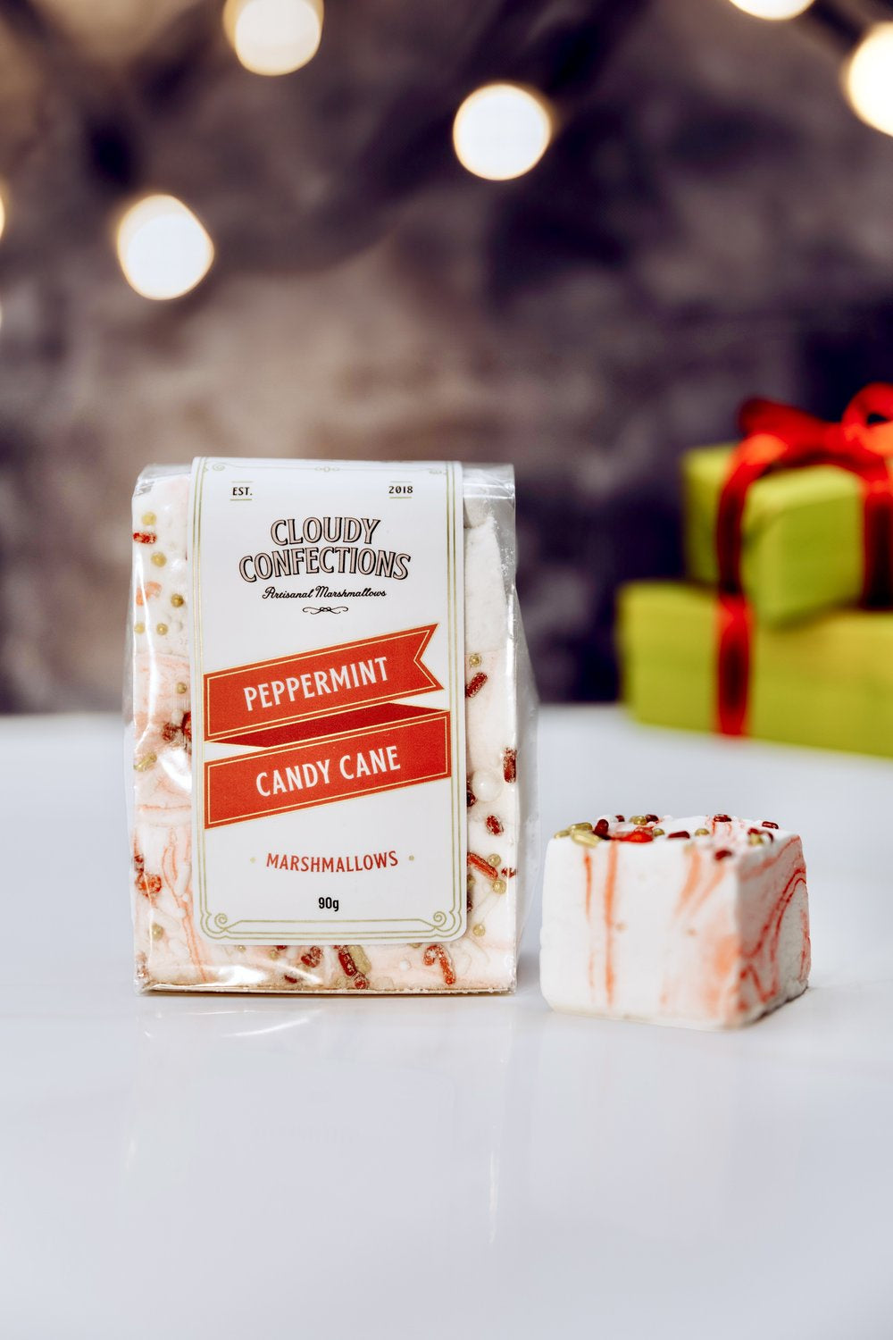 Cloudy Confections Peppermint Candy Cane Marshmallows