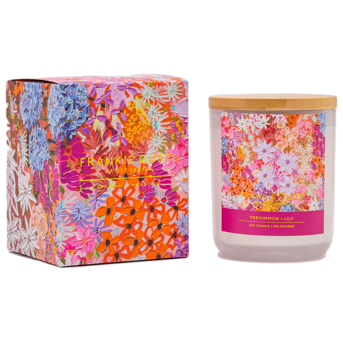 Frankie Gusti Persimmon + Lily Soy Candle