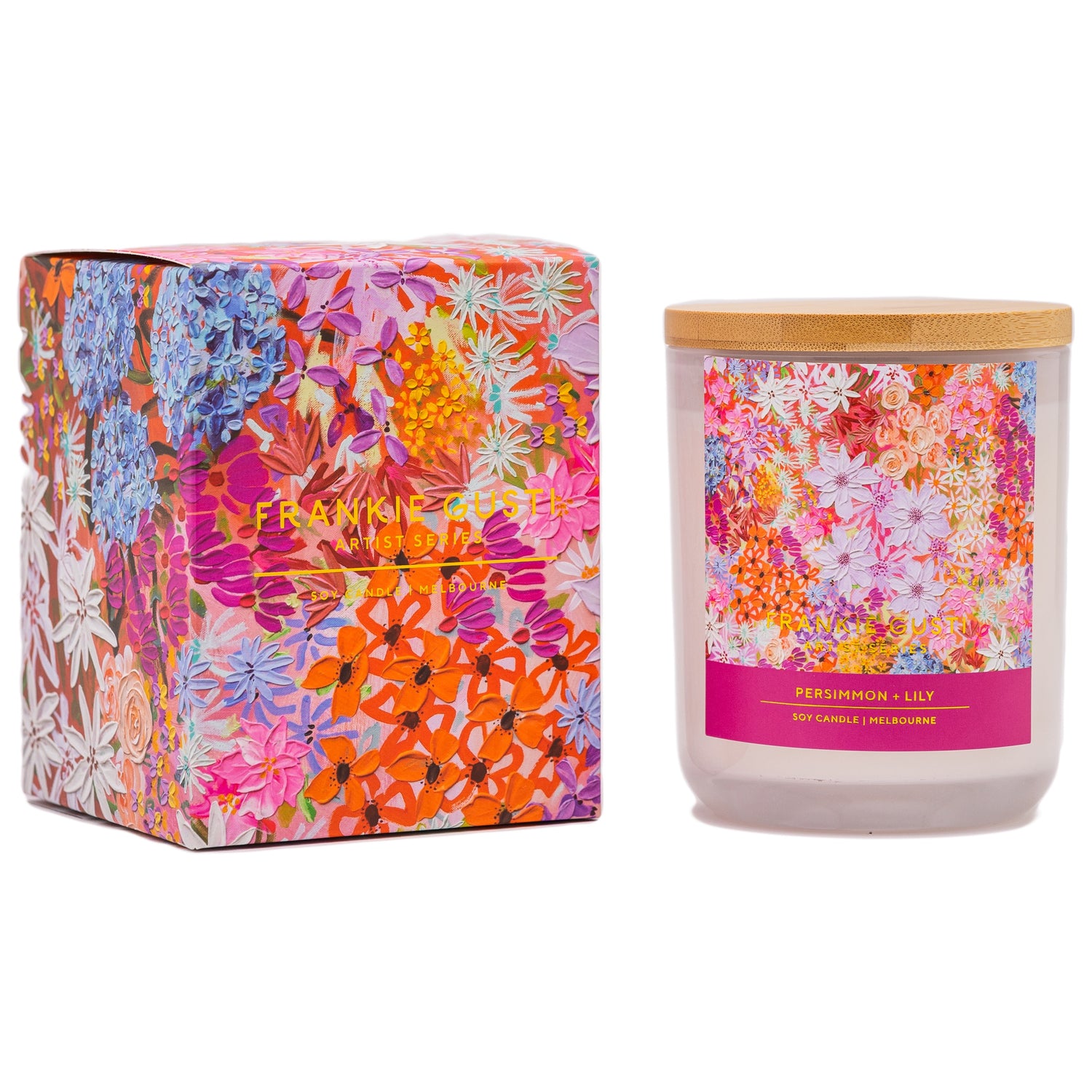 Frankie Gusti Persimmon + Lily Soy Candle