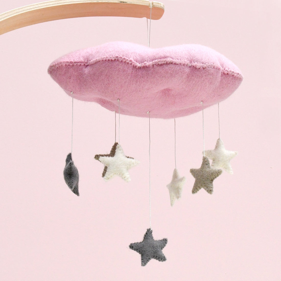 Cloud Nursery Mobile - 3D Pink