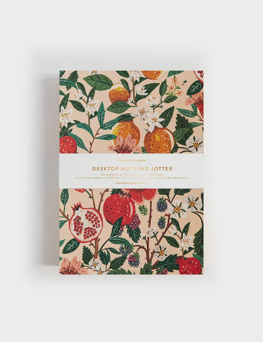 Desk Jotter Notepad - Pomegranate