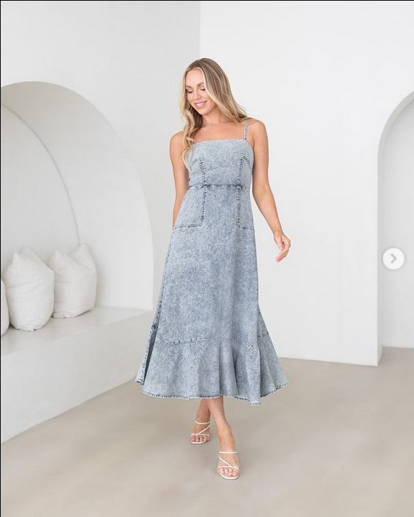 Profile Denim Midi Dress