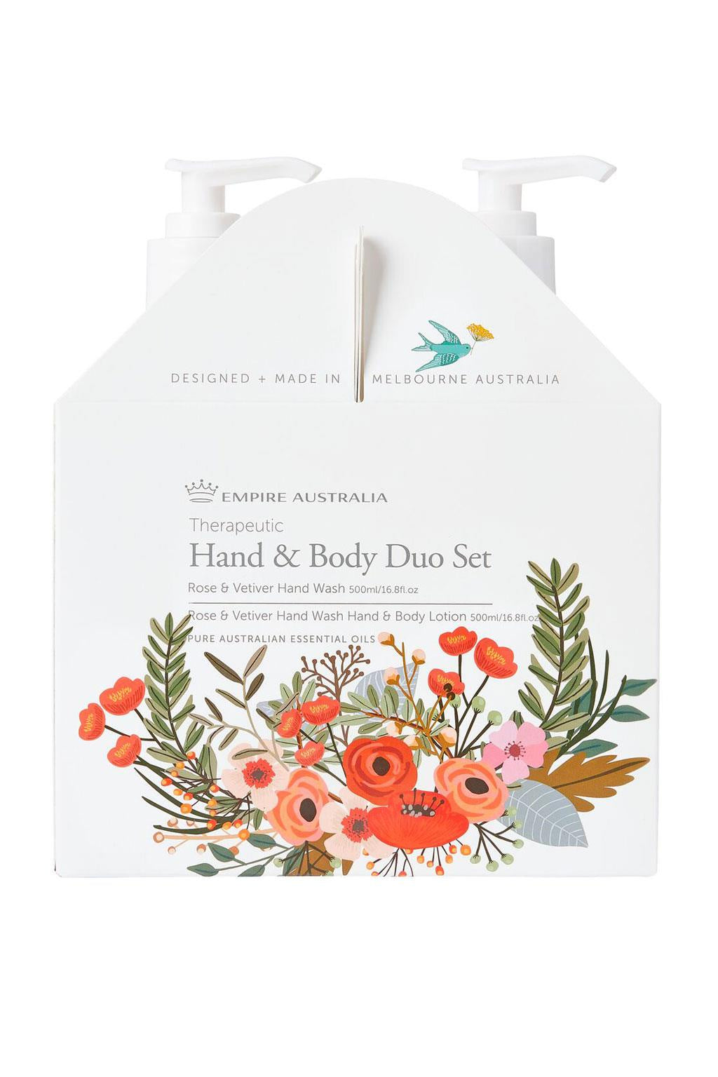 Therapeutic Hand &amp; Body Duo Set - Rose &amp; Vetiver