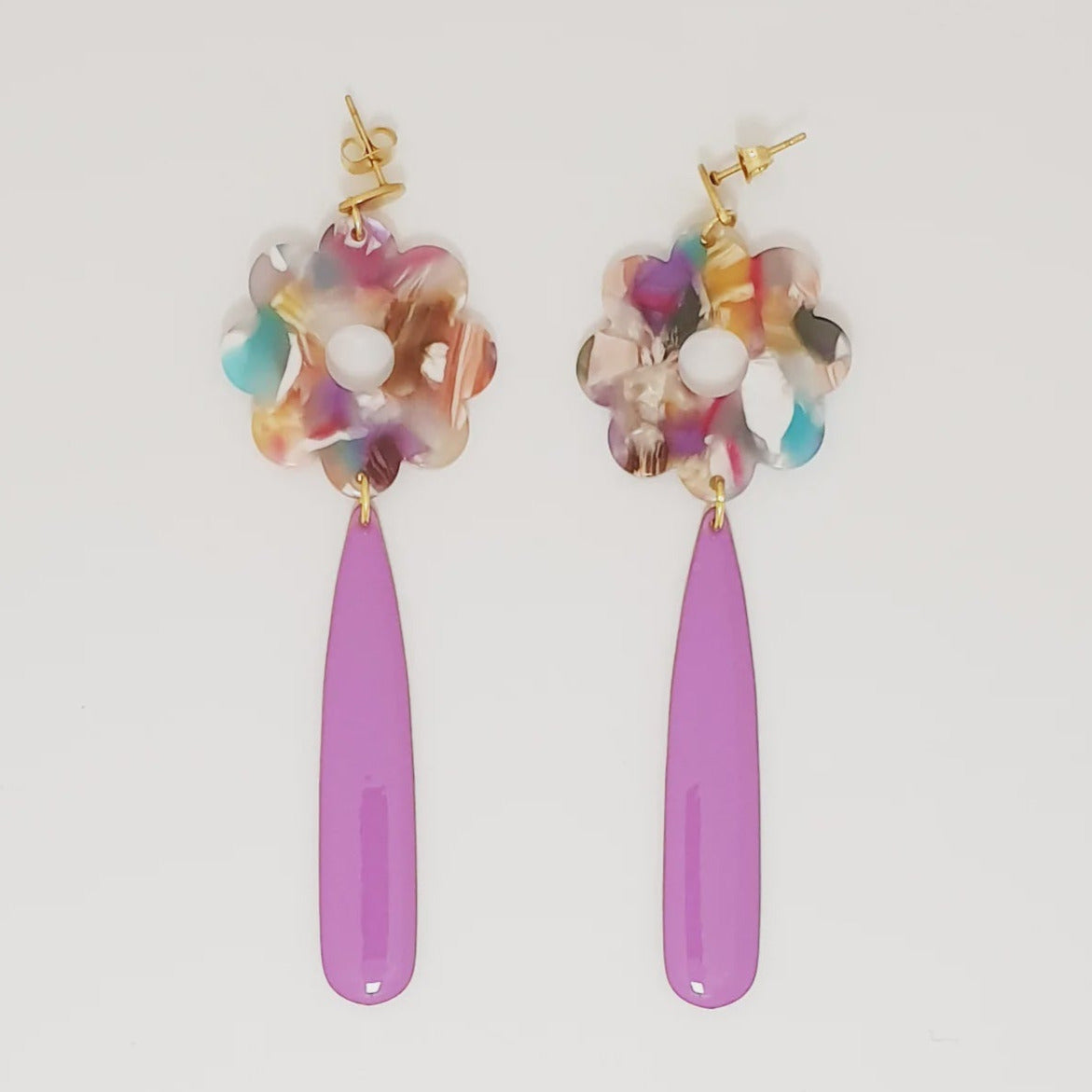 Middle Child Tootsie Earrings - Violet
