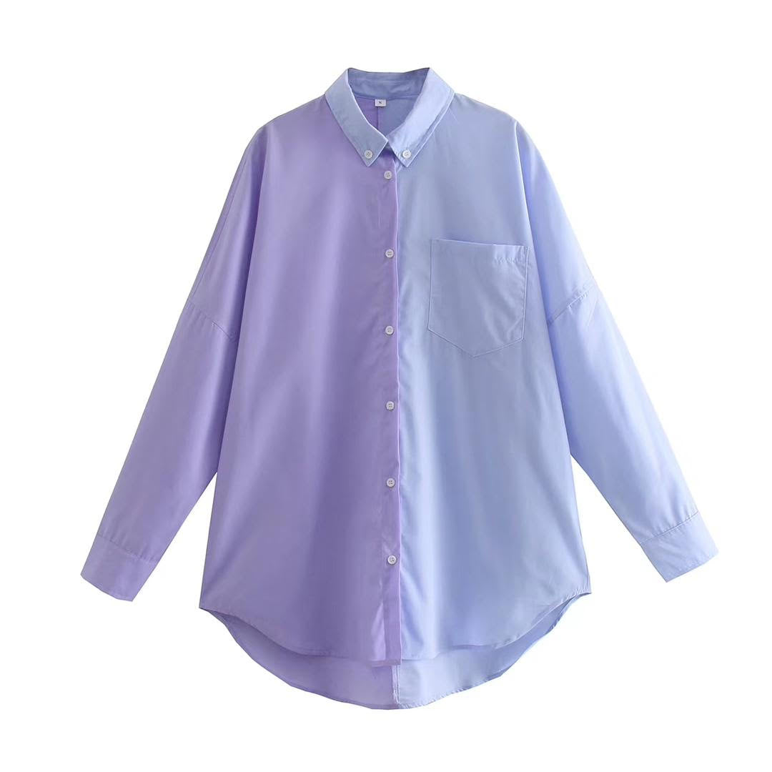 The Two Tone Shirt - Purple