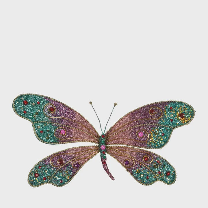 Zara Jewel Butterlfy Clip Blue - Large